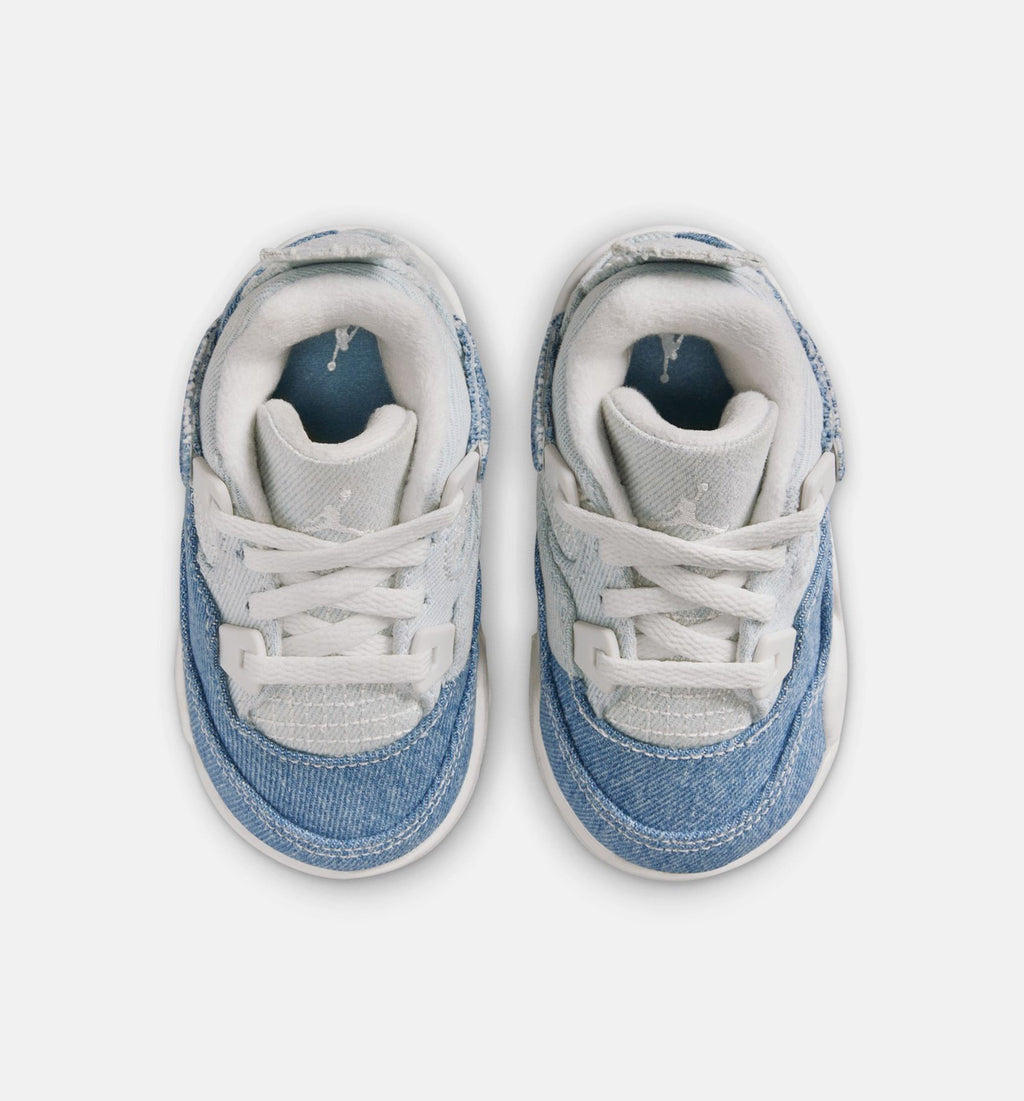 Air Jordan 4 Retro “Worn Blue” Baby and Toddler Lifestyle Shoes