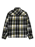 Represent textured plaid overshirt