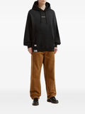 izzue logo-embroidered drawstring hoodie