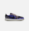 Air Jordan 1 Low OG | Big Kids' Lifestyle Shoe | Regency Purple/Steam Green/Black/Dark Raisin/Sunrise/Light Silver