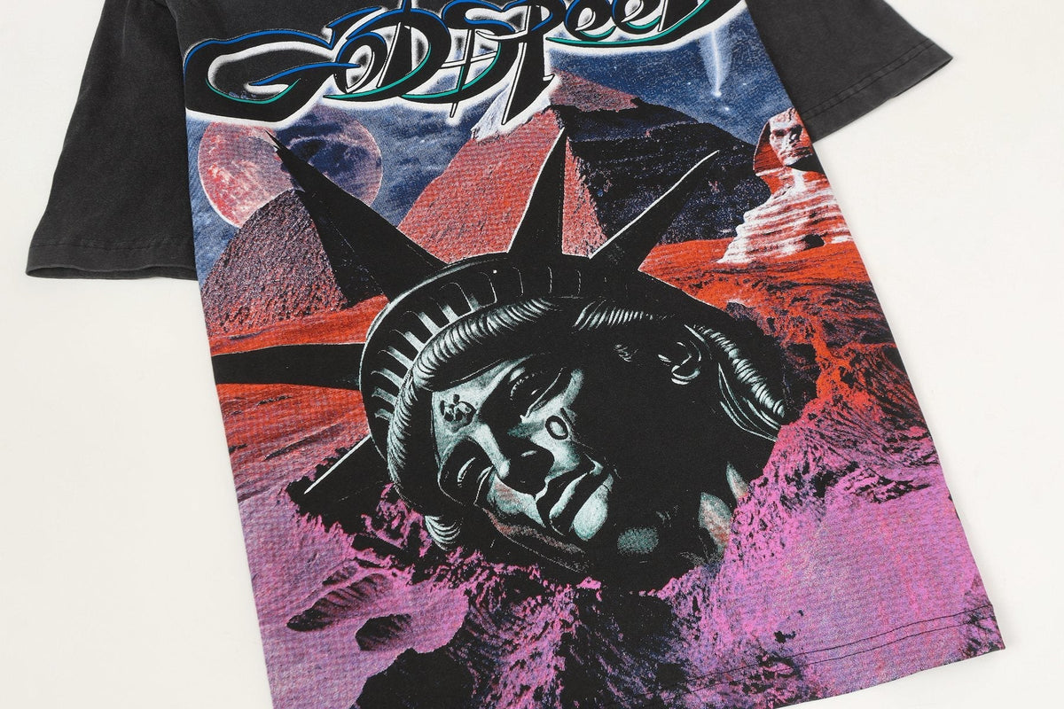 Godspeed Statue of Liberty Graphic T-Shirt